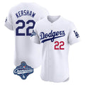 Kdoa LA.Dodgers #22 Clayton Kershaw Player White World Series Meet Limited Elite Stitched Jerseys