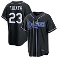Kdoa LA.Dodgers #23 Kyle Tucker Player Black Carbon Limited Home Stitched Jerseys