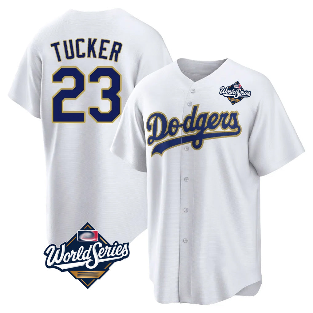 Kdoa LA.Dodgers #23 Kyle Tucker Player Gold White World Series 2026 Collection Stadium Game Stitched Jerseys