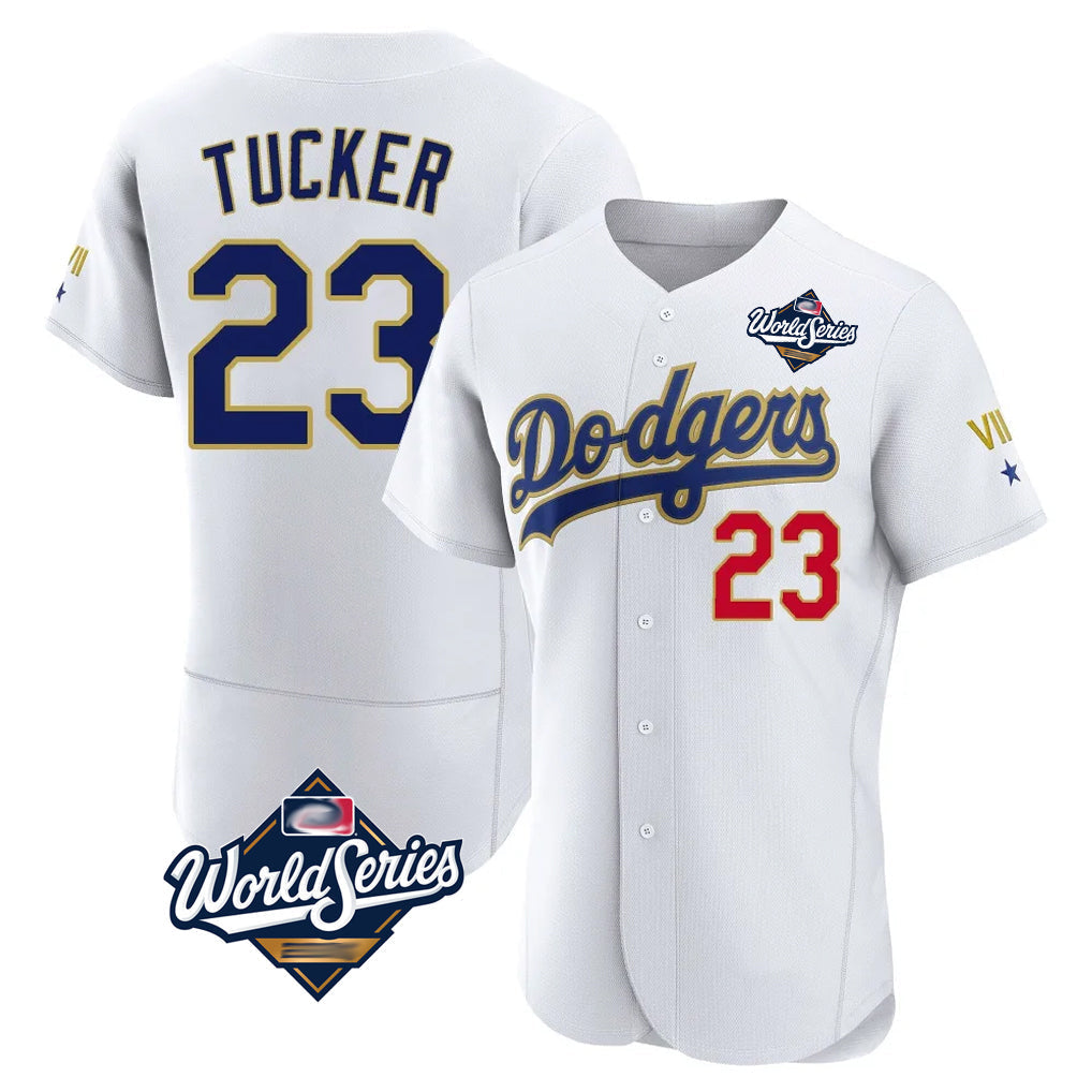 Kdoa LA.Dodgers #23 Kyle Tucker Player Gold White World Series 2026 Collection Stadium Limited Elite Stitched Jerseys