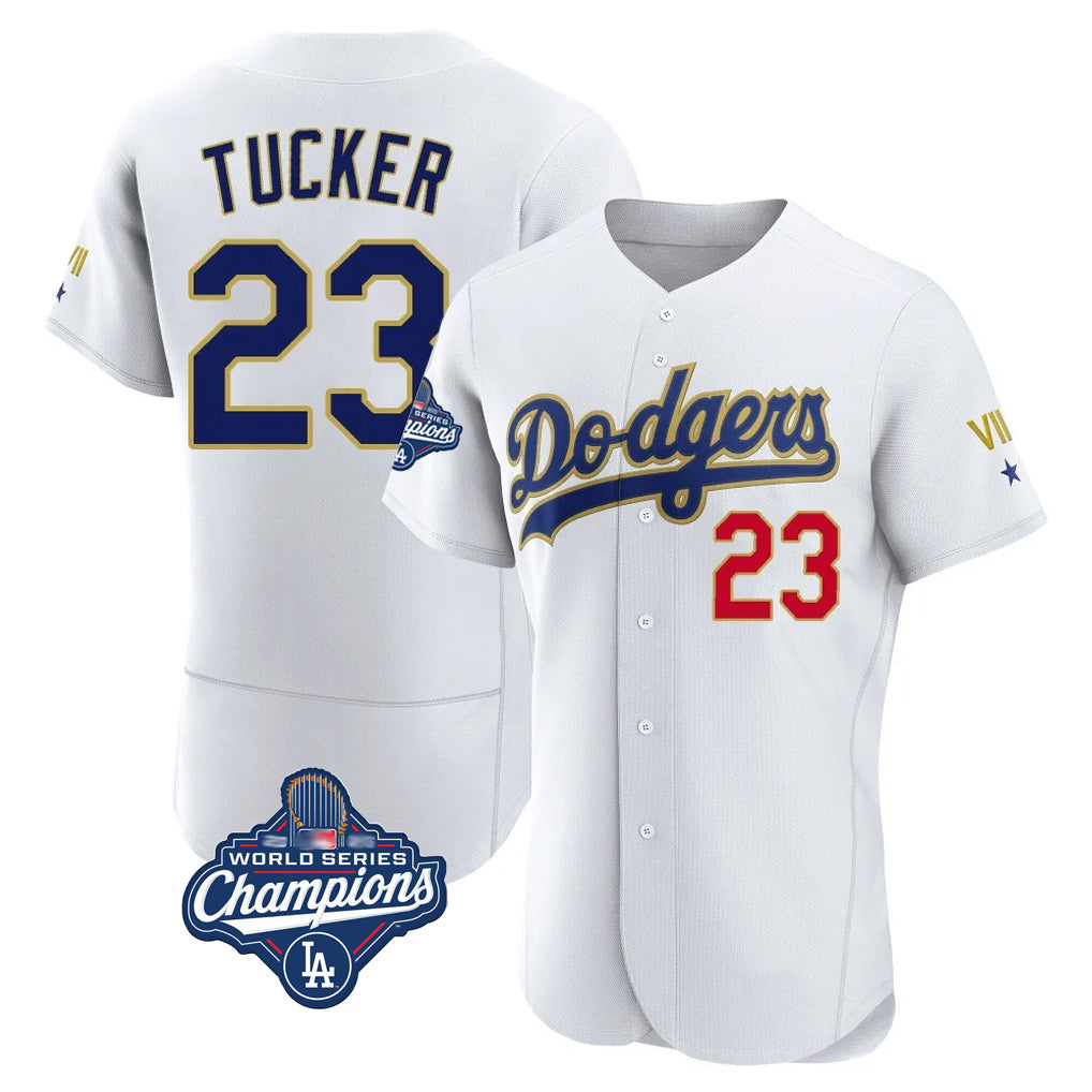 Kdoa LA.Dodgers #23 Kyle Tucker Player Gold White World Series Meet 2026 Collection Stadium Limited Elite Stitched Jerseys