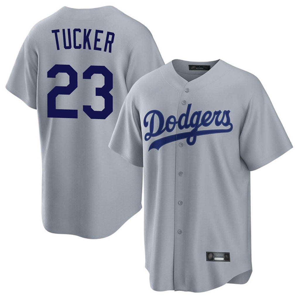 Kdoa LA.Dodgers #23 Kyle Tucker Player Gray Game Stitched Jerseys