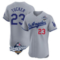 Kdoa LA.Dodgers #23 Kyle Tucker Player Gray World Series Limited Elite Home Stitched Jerseys