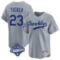 Kdoa LA.Dodgers #23 Kyle Tucker Player Gray World Series Meet Game Limited Home Stitched Jerseys