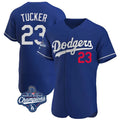 Kdoa LA.Dodgers #23 Kyle Tucker Player Royal World Series Meet Limited Elite Home Stitched Jerseys