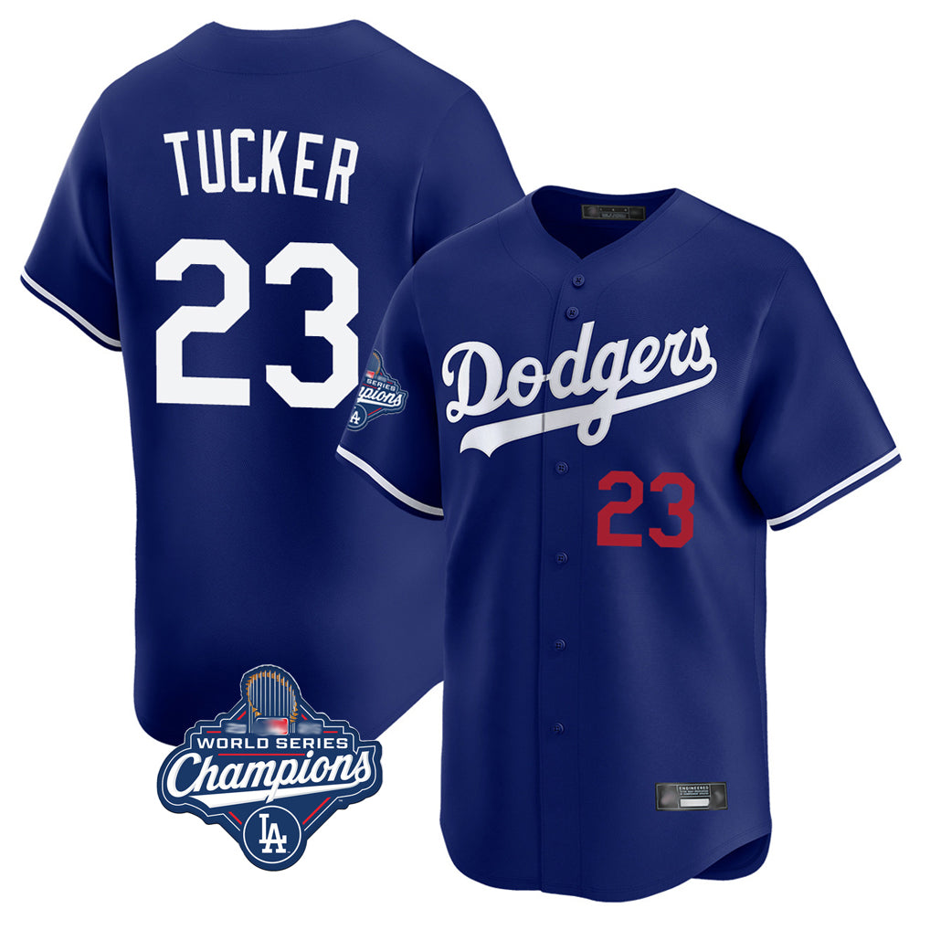 Kdoa LA.Dodgers #23 Kyle Tucker Player Royal World Series Meet Limited Home Stitched Jerseys