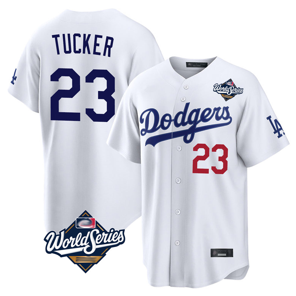 Kdoa LA.Dodgers #23 Kyle Tucker Player White World Series Home Game Stitched Jerseys