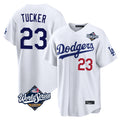 Kdoa LA.Dodgers #23 Kyle Tucker Player White World Series Home Game Stitched Jerseys