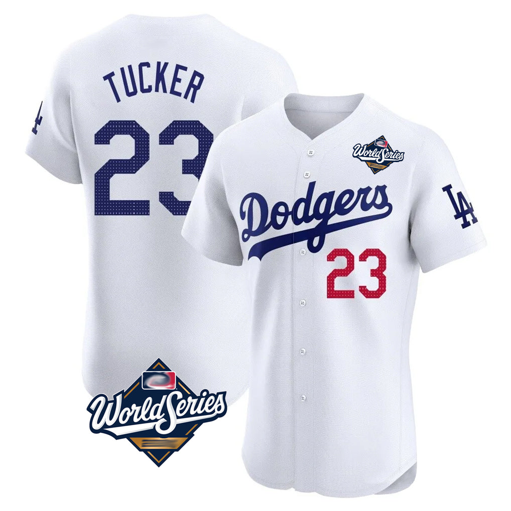 Kdoa LA.Dodgers #23 Kyle Tucker Player White World Series Limited Elite Home Stitched Jerseys