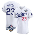 Kdoa LA.Dodgers #23 Kyle Tucker Player White World Series Limited Elite Home Stitched Jerseys