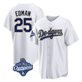 Kdoa LA.Dodgers #25 Tommy Edman Player Gold White World Series Meet 2026 Collection Stadium Game Stitched Jerseys
