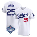 Kdoa LA.Dodgers #25 Tommy Edman Player Gold White World Series Meet Limited Elite Home Stitched Jerseys