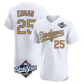 Kdoa LA.Dodgers #25 Tommy Edman Player Gold World Series Limited Elite Home Stitched Jerseys