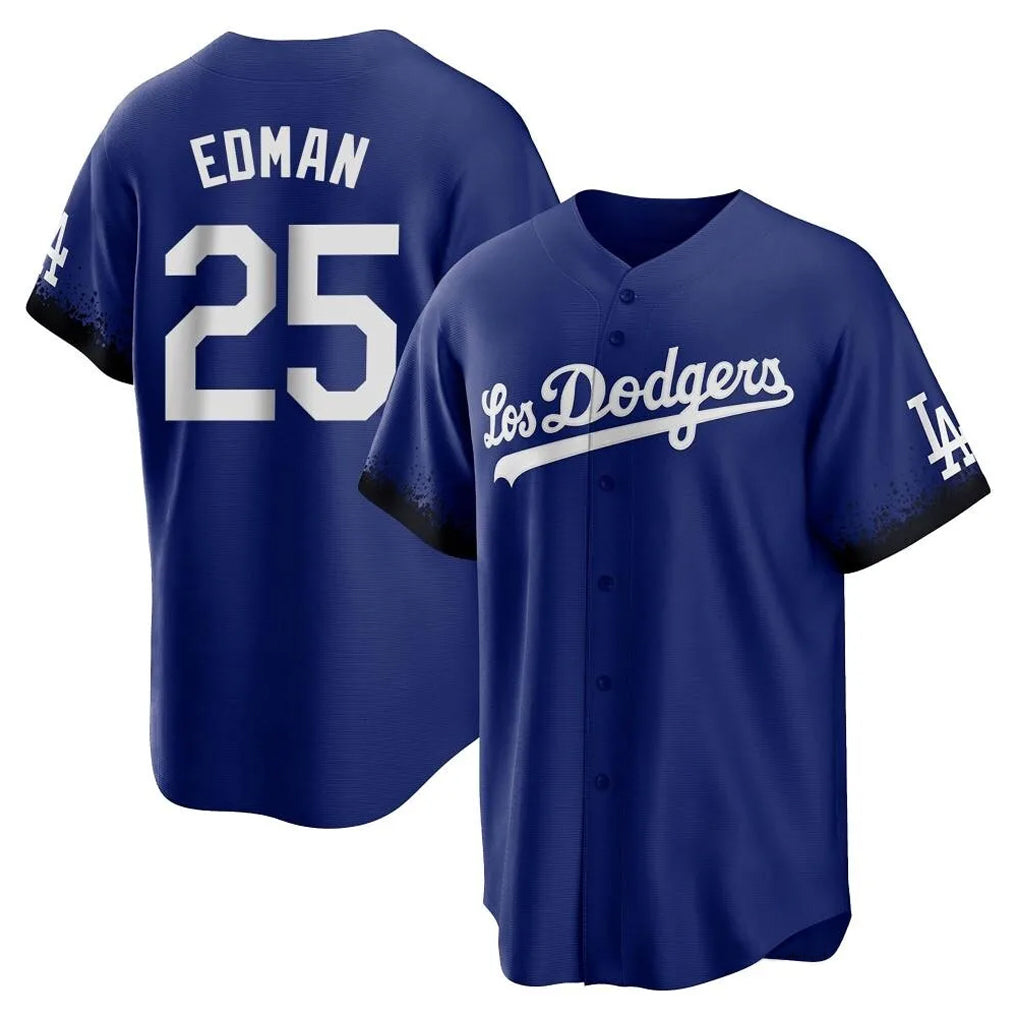 Kdoa LA.Dodgers #25 Tommy Edman Player Royal City Connect Home Game Stitched Jerseys