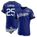 Kdoa LA.Dodgers #25 Tommy Edman Player Royal World Series City Connect Elite Home Stitched Jerseys
