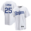 Kdoa LA.Dodgers #25 Tommy Edman Player White Game Home Stitched Jerseys