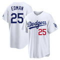 Kdoa LA.Dodgers #25 Tommy Edman Player White Home Game Stitched Jerseys