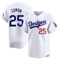 Kdoa LA.Dodgers #25 Tommy Edman Player White Limited Home Stitched Jerseys