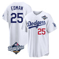 Kdoa LA.Dodgers #25 Tommy Edman Player White World Series Home Game Stitched Jerseys