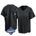 Kdoa LA.Dodgers #34 Fernando Valenzuela Player Black World Series Meet Pitch Fashion T-shirt Stitched Jerseys