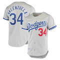 Kdoa LA.Dodgers #34 Fernando Valenzuela Player Gray Throwback 1981 Stitched Jerseys