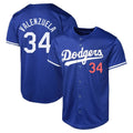 Kdoa LA.Dodgers #34 Fernando Valenzuela Player Royal Limited World Series Stitched Jerseys