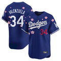 Kdoa LA.Dodgers #34 Fernando Valenzuela Player Royal Tokyo Series Vapor Premier Limited Stitched Jerseys