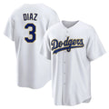 Kdoa LA.Dodgers #3 Edwin D¡§aaz Player Gold White 2026 Collection Stadium Game Stitched Jerseys