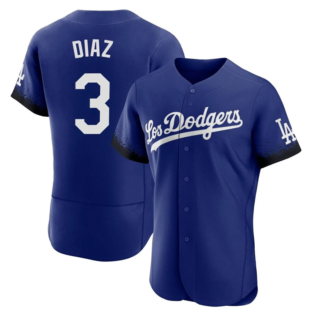 Kdoa LA.Dodgers #3 Edwin D¡§aaz Player Royal City Connect Elite Home Stitched Jerseys