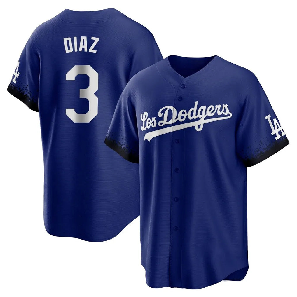 Kdoa LA.Dodgers #3 Edwin D¡§aaz Player Royal City Connect Home Game Stitched Jerseys