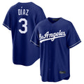 Kdoa LA.Dodgers #3 Edwin D¡§aaz Player Royal Game Stitched Jerseys
