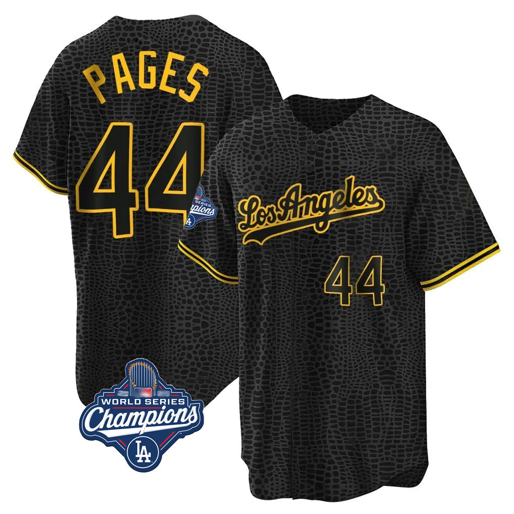 Kdoa LA.Dodgers #44 Andy Pages Player Black Gold World Series Meet Limited Home Stitched Jerseys