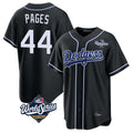 Kdoa LA.Dodgers #44 Andy Pages Player Black World Series Carbon Limited Home Stitched Jerseys