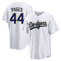 Kdoa LA.Dodgers #44 Andy Pages Player Gold White 2026 Collection Stadium Game Stitched Jerseys
