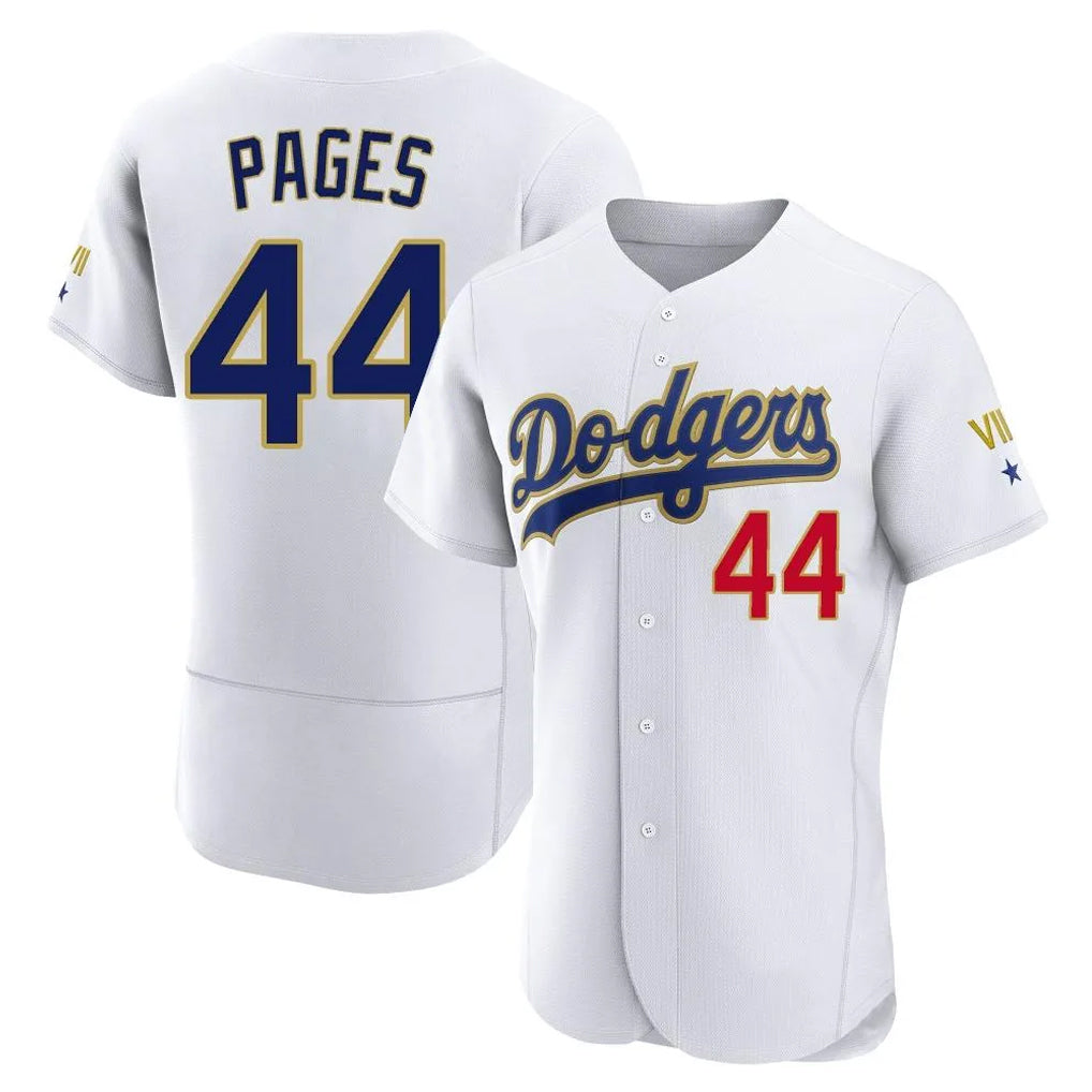 Kdoa LA.Dodgers #44 Andy Pages Player Gold White 2026 Collection Stadium Limited Elite Stitched Jerseys