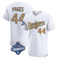 Kdoa LA.Dodgers #44 Andy Pages Player Gold World Series Meet Limited Elite Home Stitched Jerseys