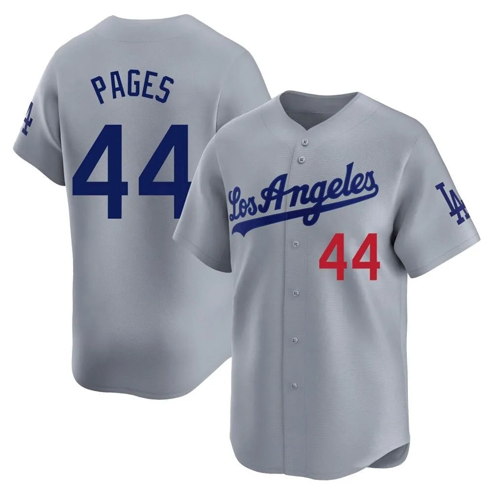 Kdoa LA.Dodgers #44 Andy Pages Player Gray Limited Home Stitched Jerseys