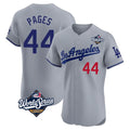 Kdoa LA.Dodgers #44 Andy Pages Player Gray World Series Limited Elite Home Stitched Jerseys