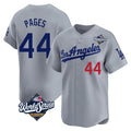Kdoa LA.Dodgers #44 Andy Pages Player Gray World Series Limited Home Stitched Jerseys