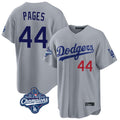 Kdoa LA.Dodgers #44 Andy Pages Player Gray World Series Meet Game Home Stitched Jerseys