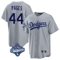 Kdoa LA.Dodgers #44 Andy Pages Player Gray World Series Meet Game Stitched Jerseys