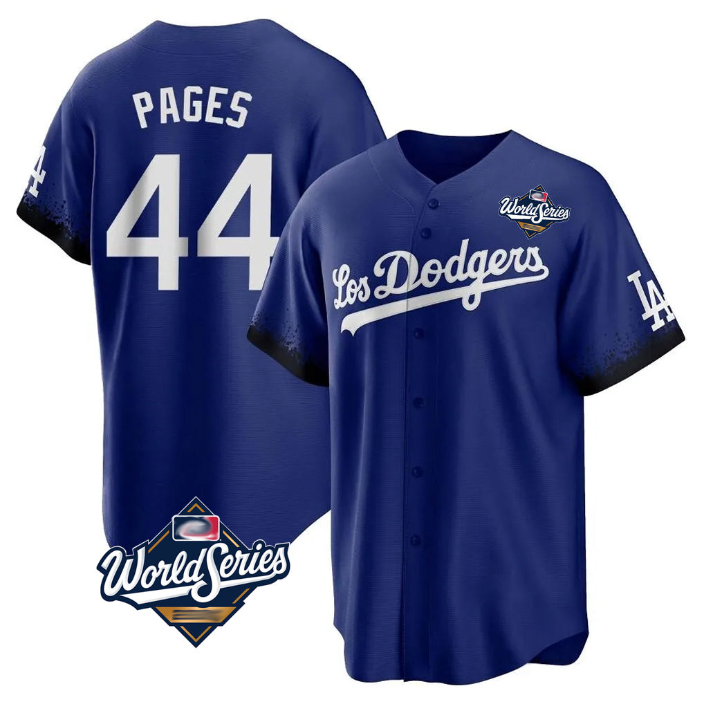 Kdoa LA.Dodgers #44 Andy Pages Player Royal World Series City Connect Home Game Stitched Jerseys