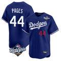 Kdoa LA.Dodgers #44 Andy Pages Player Royal World Series Limited Home Stitched Jerseys