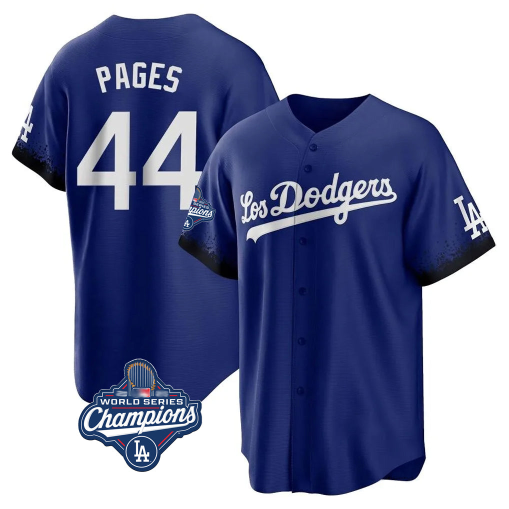 Kdoa LA.Dodgers #44 Andy Pages Player Royal World Series Meet City Connect Home Game Stitched Jerseys