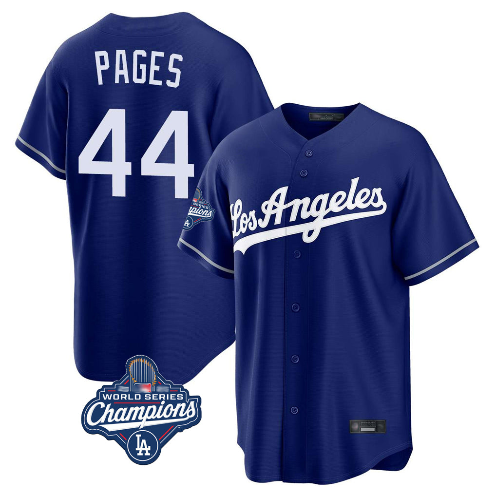 Kdoa LA.Dodgers #44 Andy Pages Player Royal World Series Meet Game Stitched Jerseys