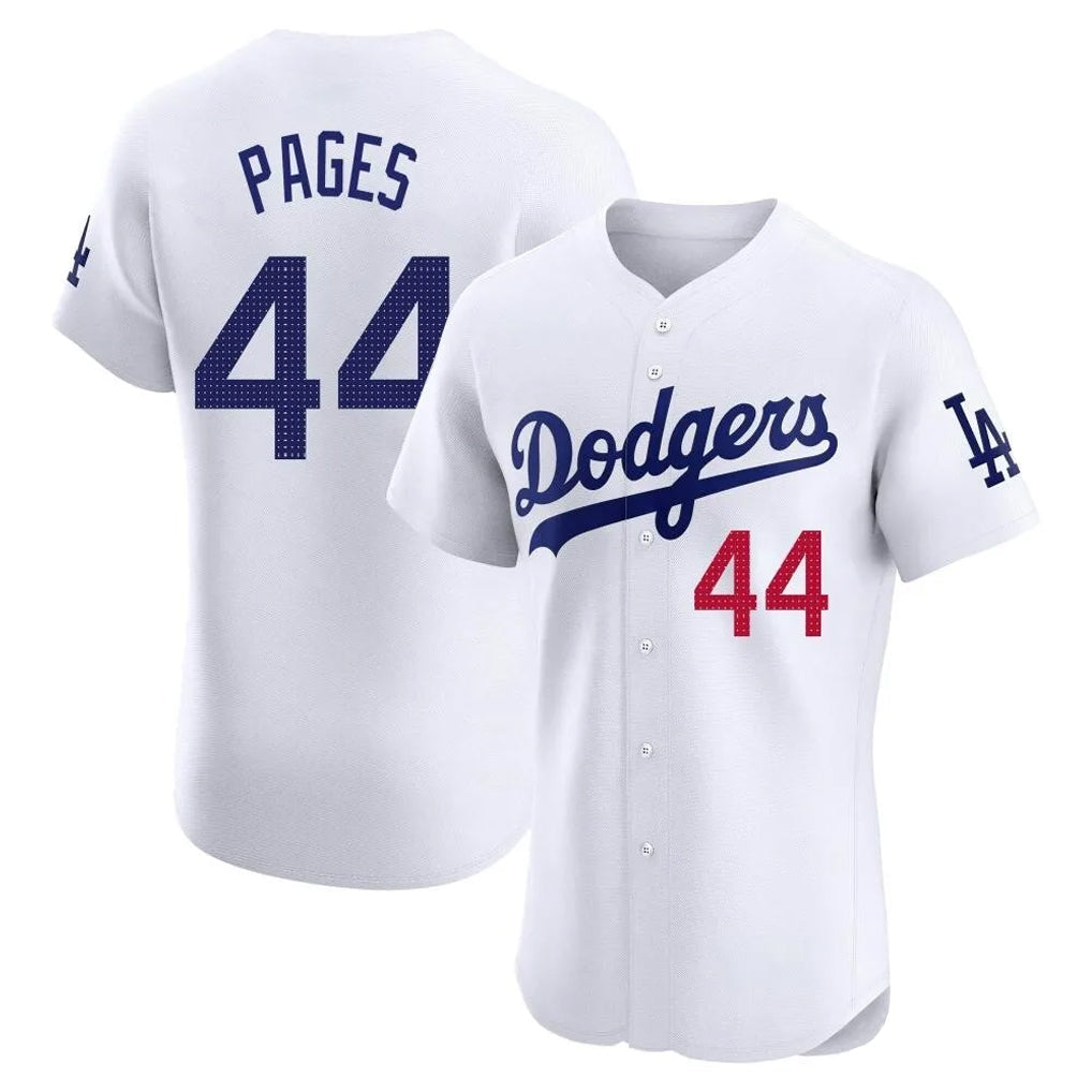 Kdoa LA.Dodgers #44 Andy Pages Player White Limited Elite Home Stitched Jerseys