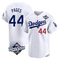 Kdoa LA.Dodgers #44 Andy Pages Player White World Series Limited Home Stitched Jerseys