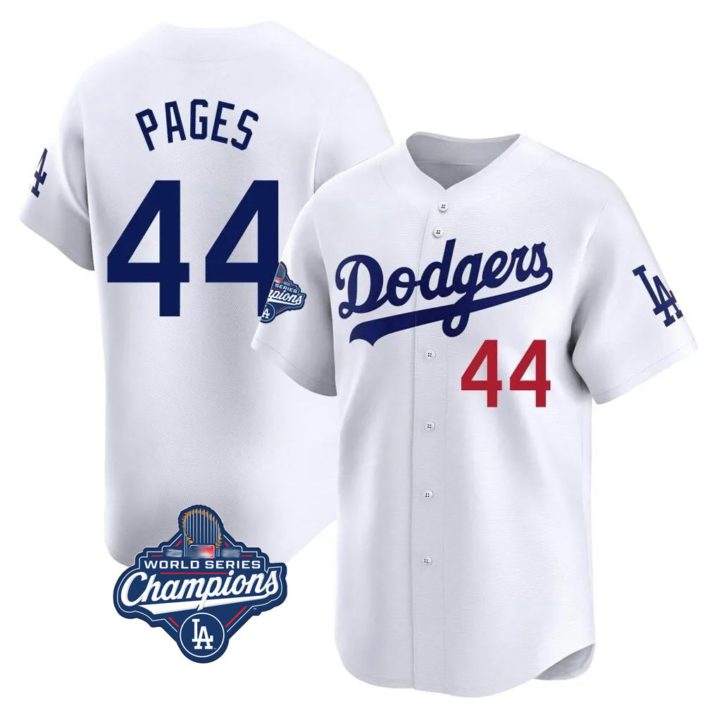 Kdoa LA.Dodgers #44 Andy Pages Player White World Series Meet Limited Home Stitched Jerseys
