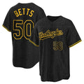 Kdoa LA.Dodgers #50 Mookie Betts Player Black Gold Limited Home Stitched Jerseys