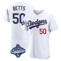 Kdoa LA.Dodgers #50 Mookie Betts Player Gold White World Series Meet 2026 Collection Stadium Limited Elite Stitched Jerseys